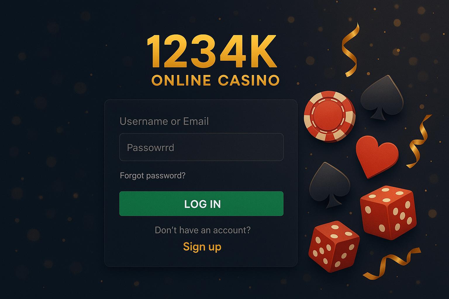 Login no Cassino 1234K